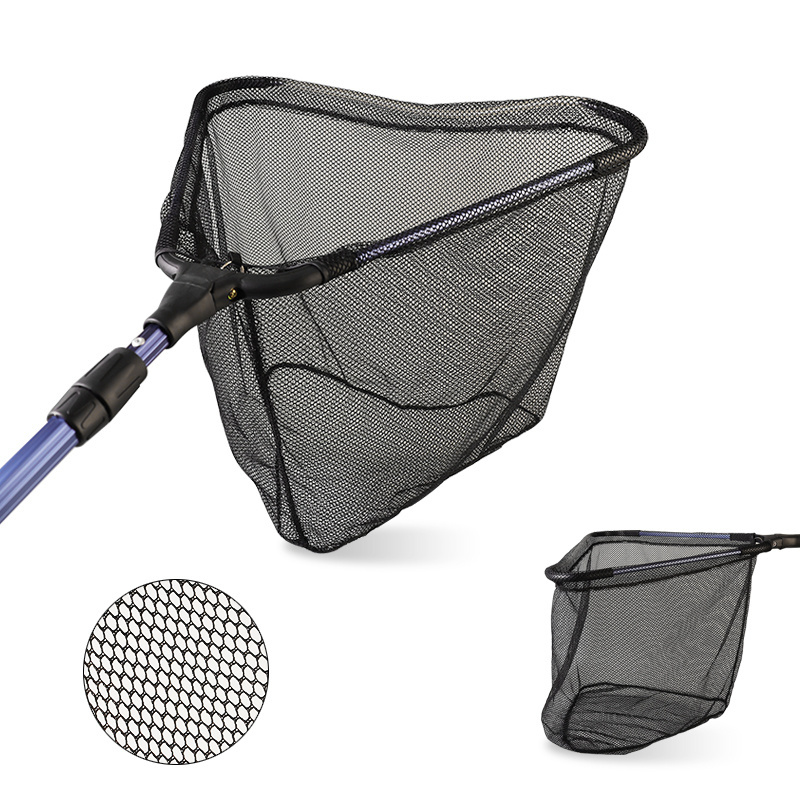 160cm fly carp telescope aluminium pole folding fishing landing net