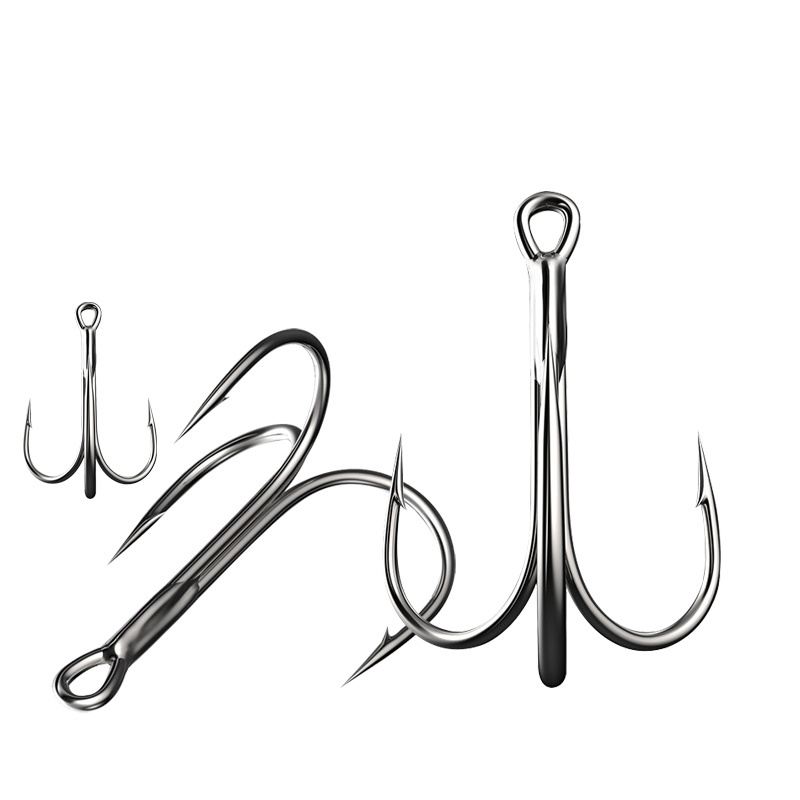 DN wholesale treble hooks saltwater high carbon steel treble hooks fishing 1# 2# 4# 6# 8# triple hooks