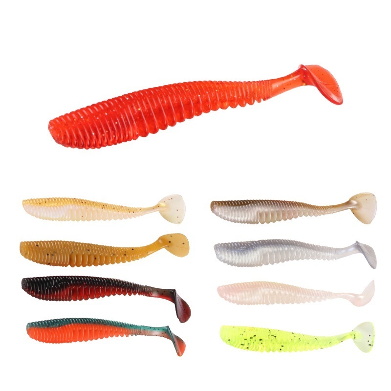 DN 9 colors 11cm 5g paddle tail lure soft plastics lures worm fishing lure saltwater freshwater fishing bait knife bionic fish