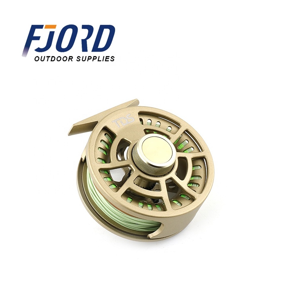 FJORD Large capacity spool fly fishing reel with fishing line saltwater fishing reel