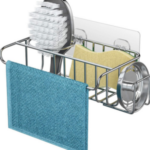 Metal Under Kitchen Sink Caddy Basket Organizer Sponge Holder