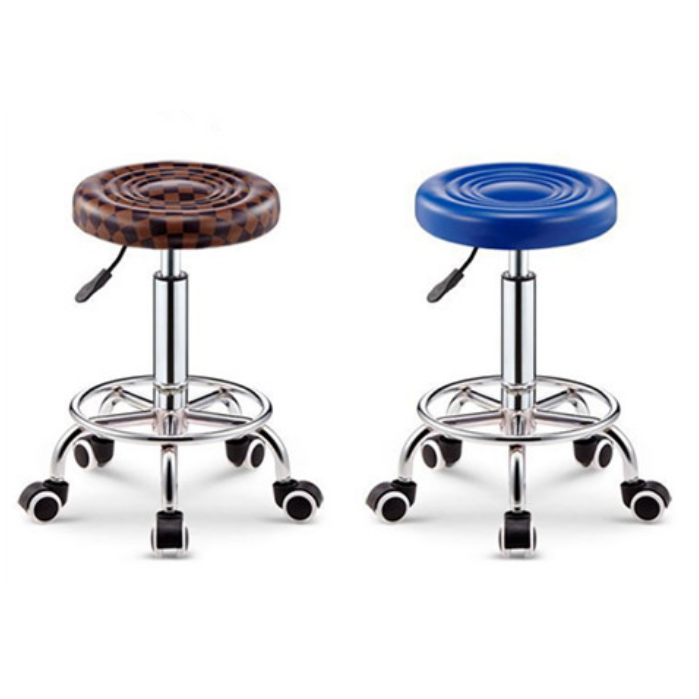 Huzhou anji simple design cheap round adjustable height 360 degree swivling gas lift bar stools