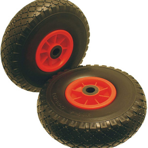 10 inch PU solid wheels  for wheelbarrow wheels solid rubber tyre