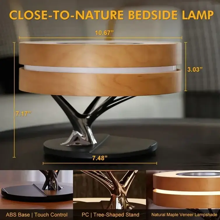 Night Lights Creative Multifunctional Music Table Lamps Wireless Charging Light Bluetooth Audio Sliding Touch Switch Desk Lamp