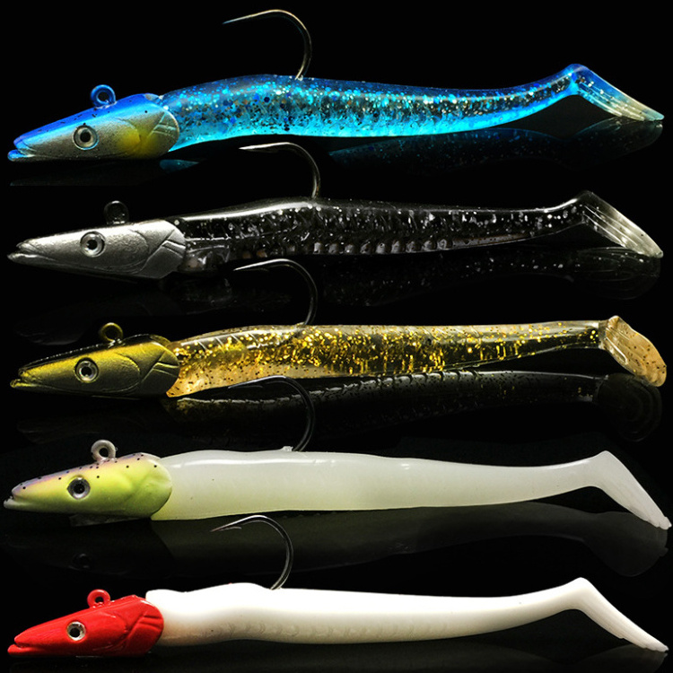 WEIHE 22g 12.5cm custom hot selling fishing soft plastic swim baits lures