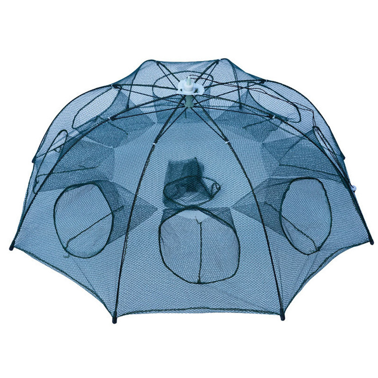 WEIHE Strengthened 4-16 Holes Automatic Fishing Net Shrimp pesca  Nylon Foldable Crab Fish Trap Cast Net Cast Folding net