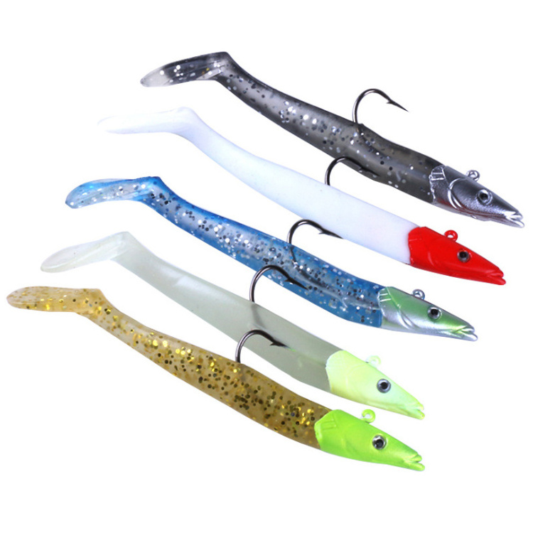 WEIHE 22g 12.5cm custom hot selling fishing soft plastic swim baits lures