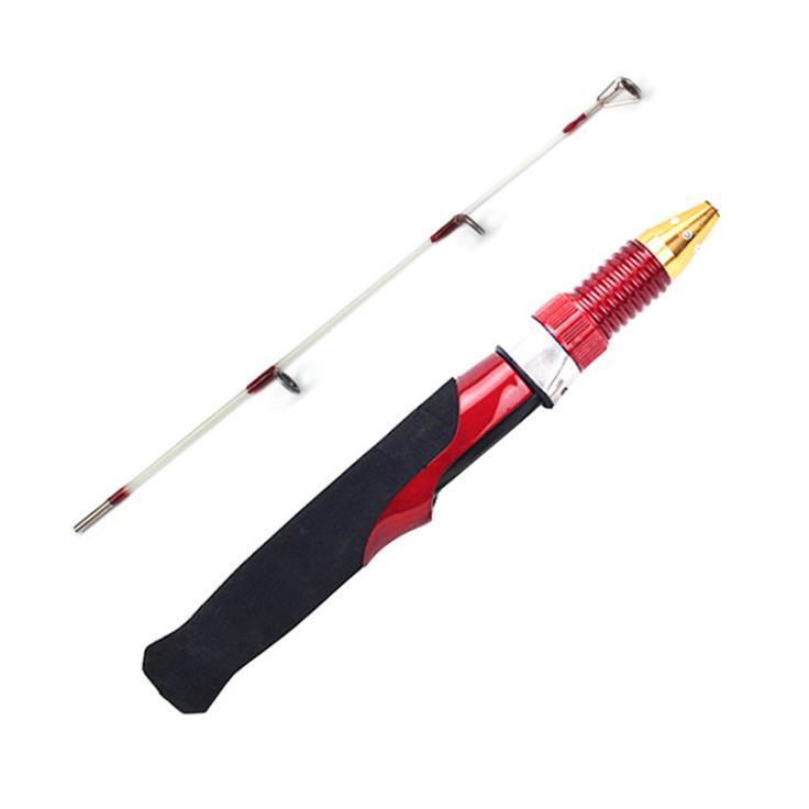 WEIHE 50cm  Portable Pocket Mini Winter Ice Fishing Rod Hard Rod with Ice Fishing Reel Set C.W. 20-40G Winter Ice Fishing Rod