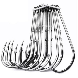 WEIHE  92247 Fishing Hooks Black Offset Long Barbed Shank Baitholder Bait Hook