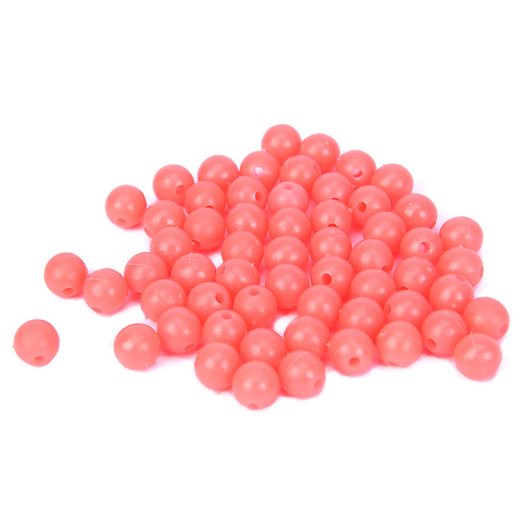 WEIHE 8*8mm 1000pcs/bag  fish tools circular red plastic block bead carp fishing lure accessories