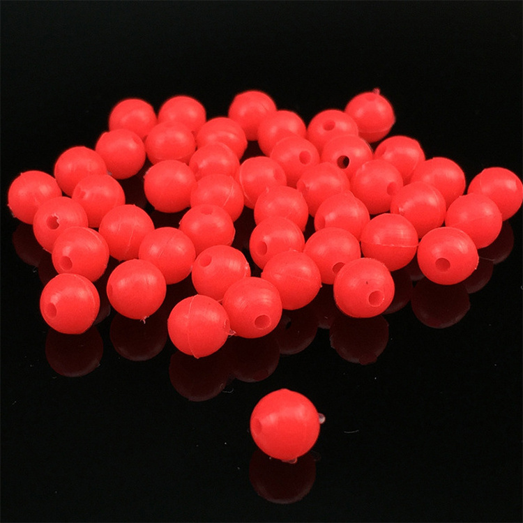 WEIHE 8*8mm 1000pcs/bag  fish tools circular red plastic block bead carp fishing lure accessories