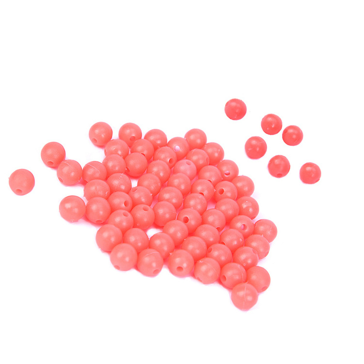 WEIHE 8*8mm 1000pcs/bag  fish tools circular red plastic block bead carp fishing lure accessories