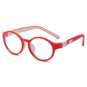 Boys Girls Colorful Silicone Eyeglasses Computer Siliclone Blocking Children's Anti-blue Light Glasses