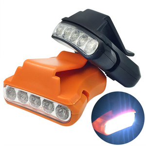 WeiHe 5LED Headlamp  Light Rotatable Clip-on Hat Light Hands Super Bright Head Lamp Lantern Camping Cycling Fishing