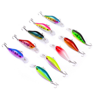 WeiHe 7cm 8g Mini Floating Deep Diving Freshwater Bass Fishing Crankbait Hard ABS Plastic Lure