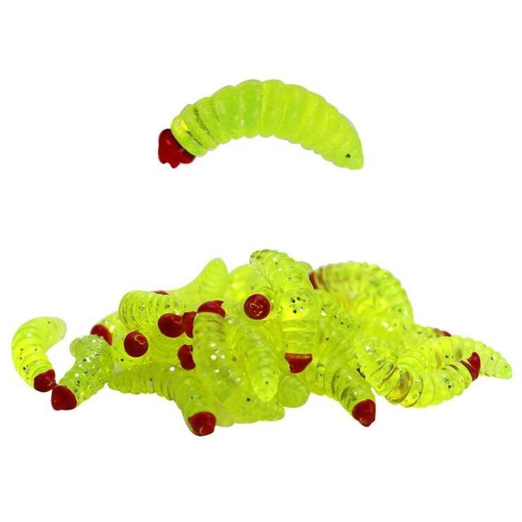 WeiHe Fishing Lure Lifelike Worm Maggot Grub Soft Bait Silicone Artificial Bait Earthworm Baits