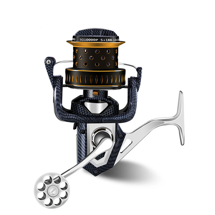 WeiHe Sea Boat Fishing Spinning Reel 8000 - 12000 Coil Drag Max 15kg Saltwater Long Shot Reels Metal Fixed Spool Coils