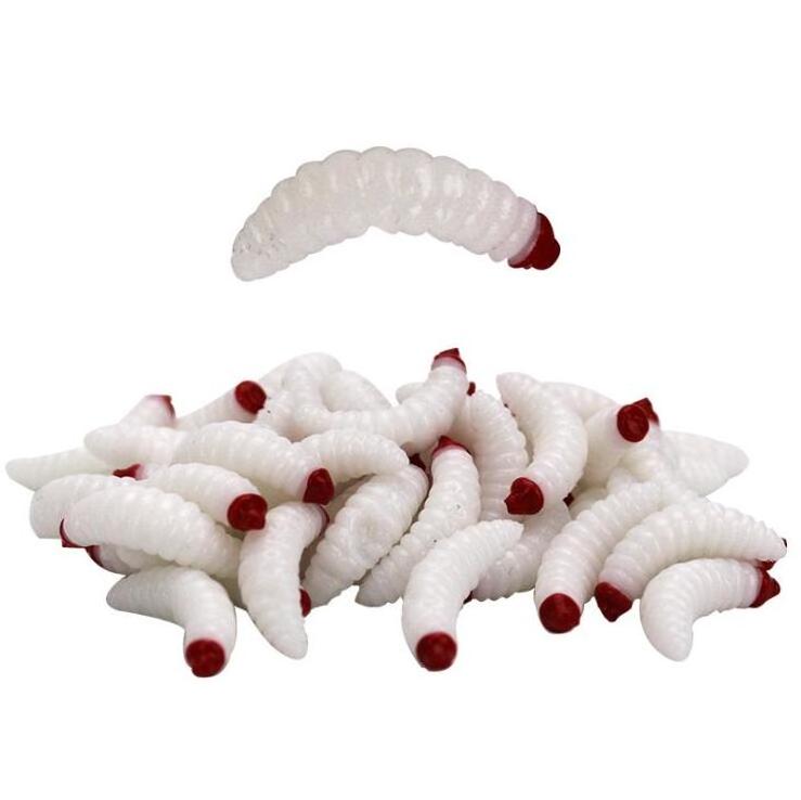 WeiHe Fishing Lure Lifelike Worm Maggot Grub Soft Bait Silicone Artificial Bait Earthworm Baits