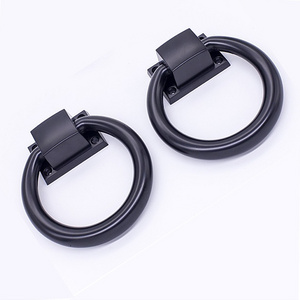 Black Powder Coating Round zinc alloy furniture rings Round Black zinc alloy Furniture Handle Rings black Handle rings