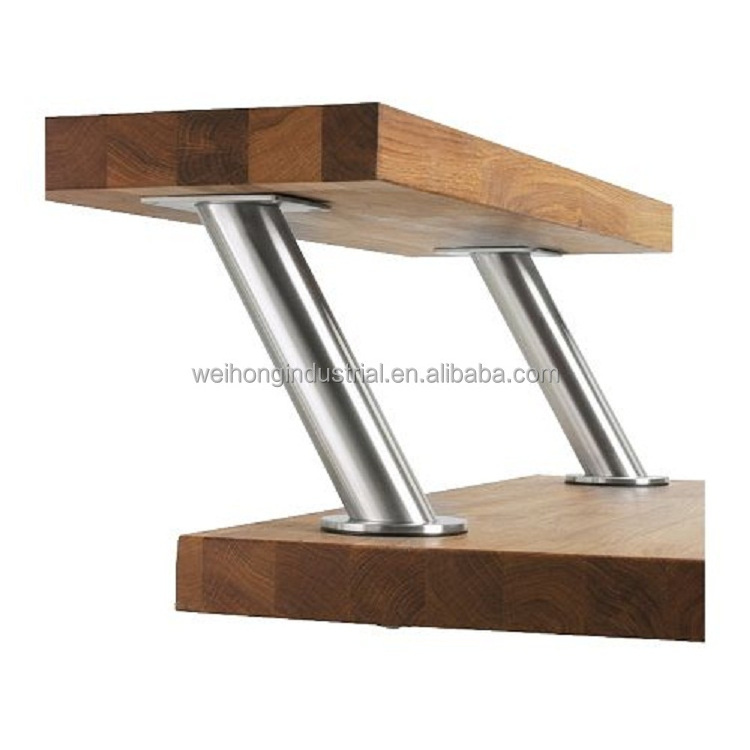 Round Angled table legs for Kitchen Accessories stainless steel leg for table