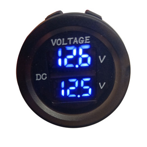 double dual  Voltage Gauge with Digital Display Volt Gauge Round Voltage Gauge with Terminals for Car Motorcycle Travel