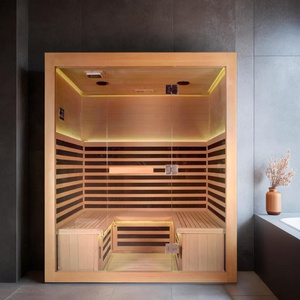 Tempered Glass Door Indoor Sauna Far Infrared Sauna Room Low Emf Infrared Sauna