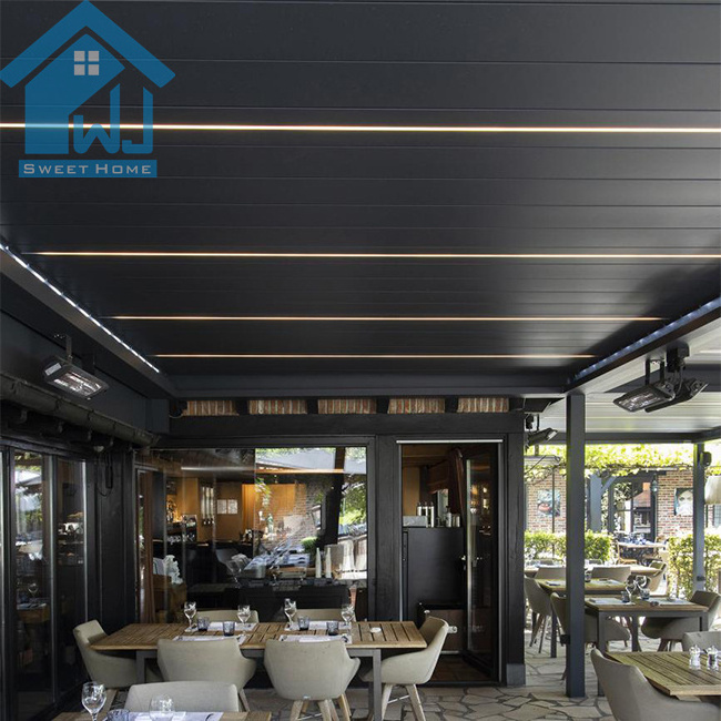 pergola aluminium electric	electric pergola canopy  	swimming pool pergola