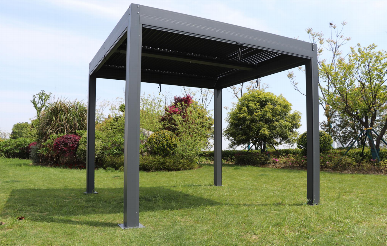 2019 Hot Sale Garden Gazebo Pavilion 3x4 Sun Shading Bioclimatic Pergola