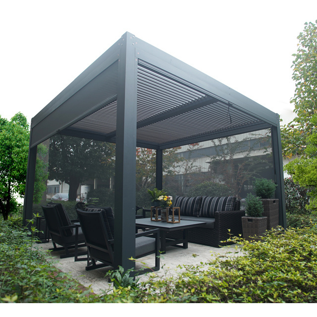 2019 Hot Sale Garden Gazebo Pavilion 3x4 Sun Shading Bioclimatic Pergola