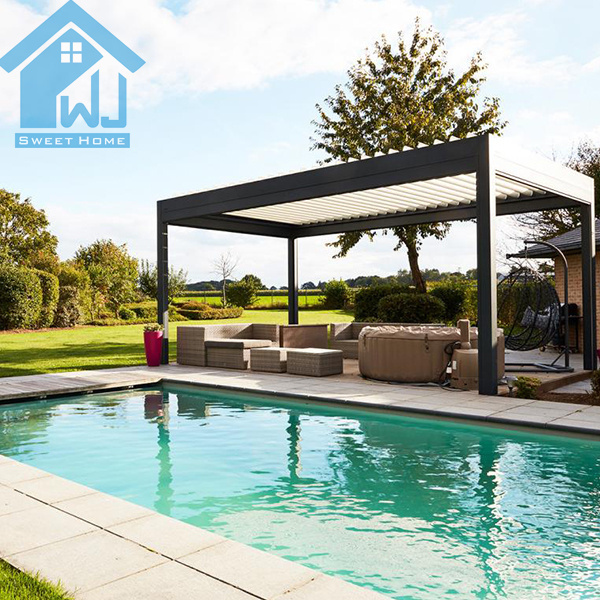 waterproof metal pergola gazebos	outdoor aluminum wall mounted pergola electric gazebo heavy df louvred roof pergola