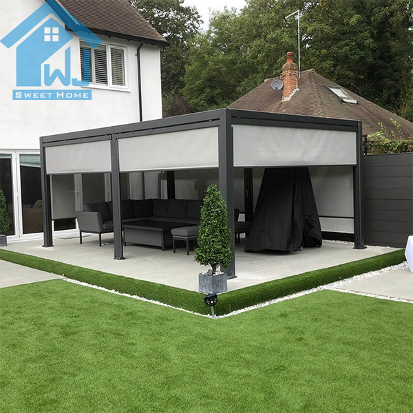 outdoor gazebo electric opening roof louver pergolas de madera pergolas and gazebos ou