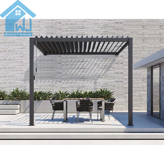 lianhong good service quality pergola gazebo outdoor aluminum pergola made in china outdoor spa gazebo	 	bioclimatic pergola