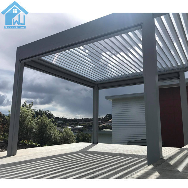 Decking Cover Pergola Tenda Gazebo Cover for Winter Aluminum Louvered Pergola