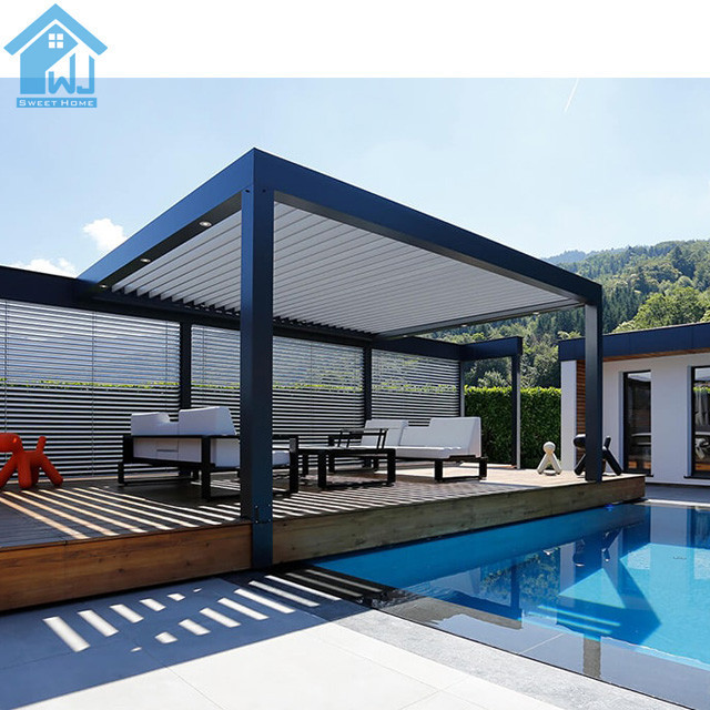 Decking Cover Pergola Tenda Gazebo Cover for Winter Aluminum Louvered Pergola