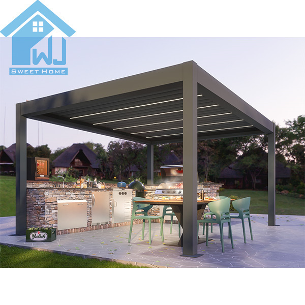 Waterproof Louver Roof Pergola  Gazebo Roof Material for Outdoor Patio Modern Aluminum Pergola