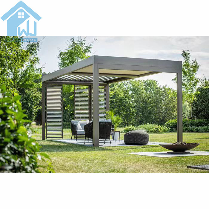 Outdoor Canopy Waterproof Bioclimatic Adjustable Louver Aluminum Pergola Patio Gazebo