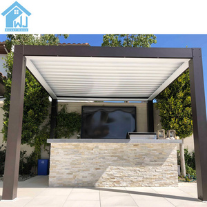 One- Stop Service Electric Louvered Roof System Balcony Outdoor Gazebo Motorized Bioclimatic Pergola