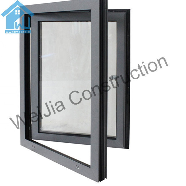 aluminum small horizontal exterior tilt turn window for office building glass window house  window glass