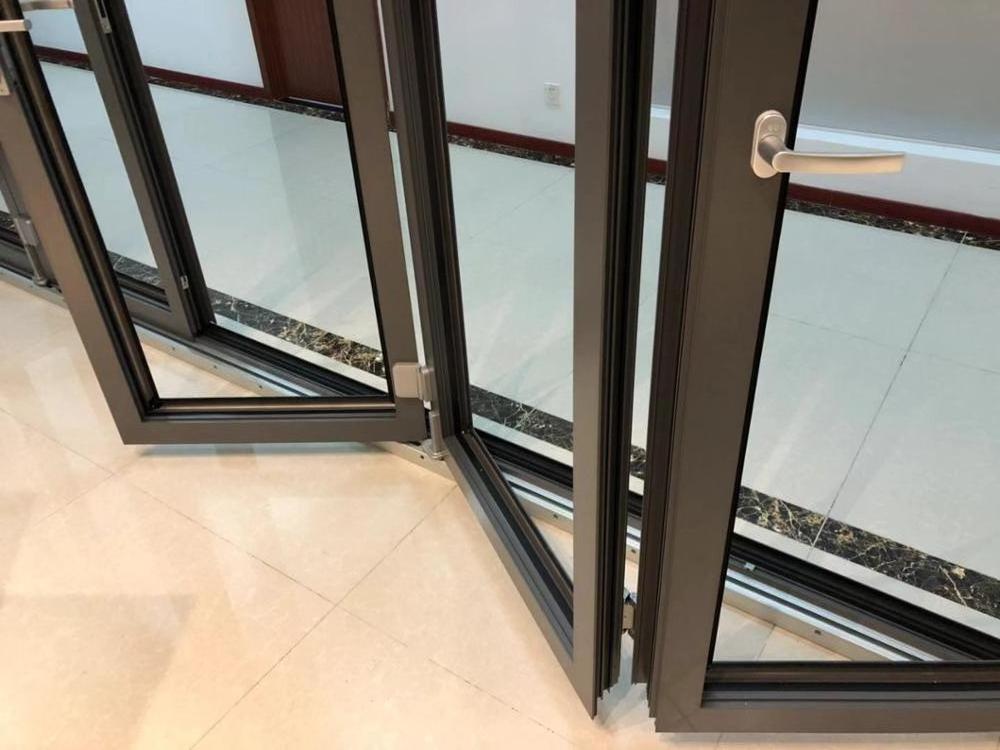 Garden and balcony used exterior luxury Aluminum Corner glass folding Door