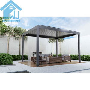 Luxury Canopy Roof Electric Outdoor Garden Patio Pergola Waterproof Motorized Gazebo with Screens