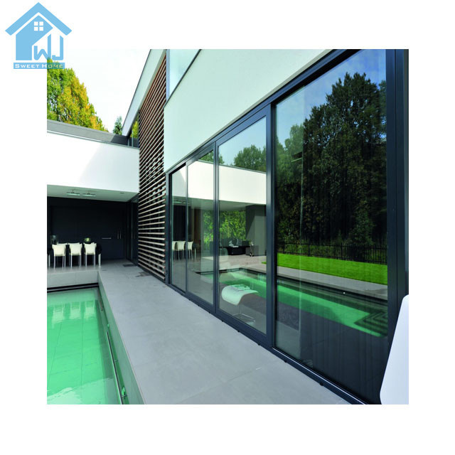 Accordion aluminum glass patio exterior 24 inches sliding doors / patio sliding door track