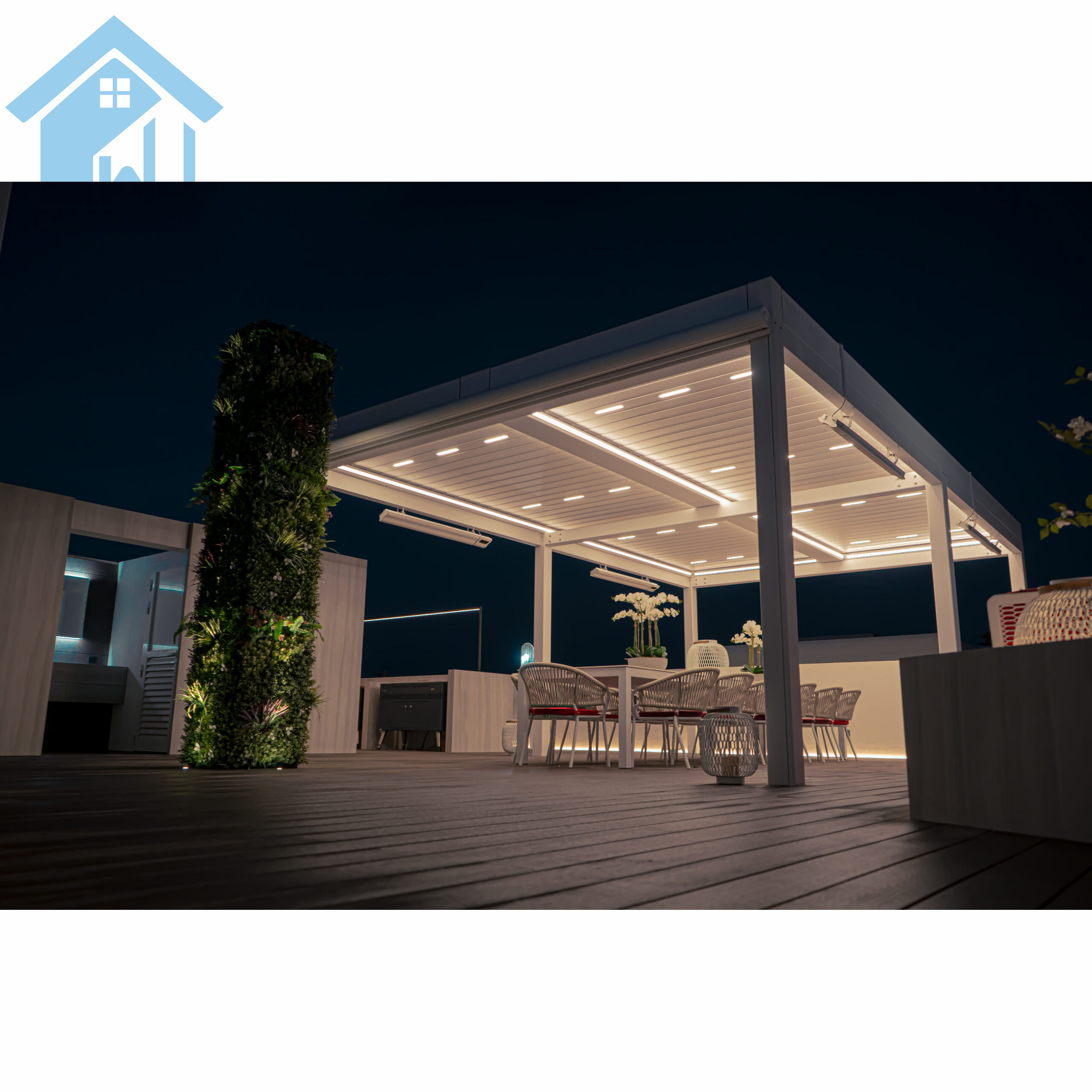 Openable Louvre Roof System for Front Porch aluminum profile for pergola