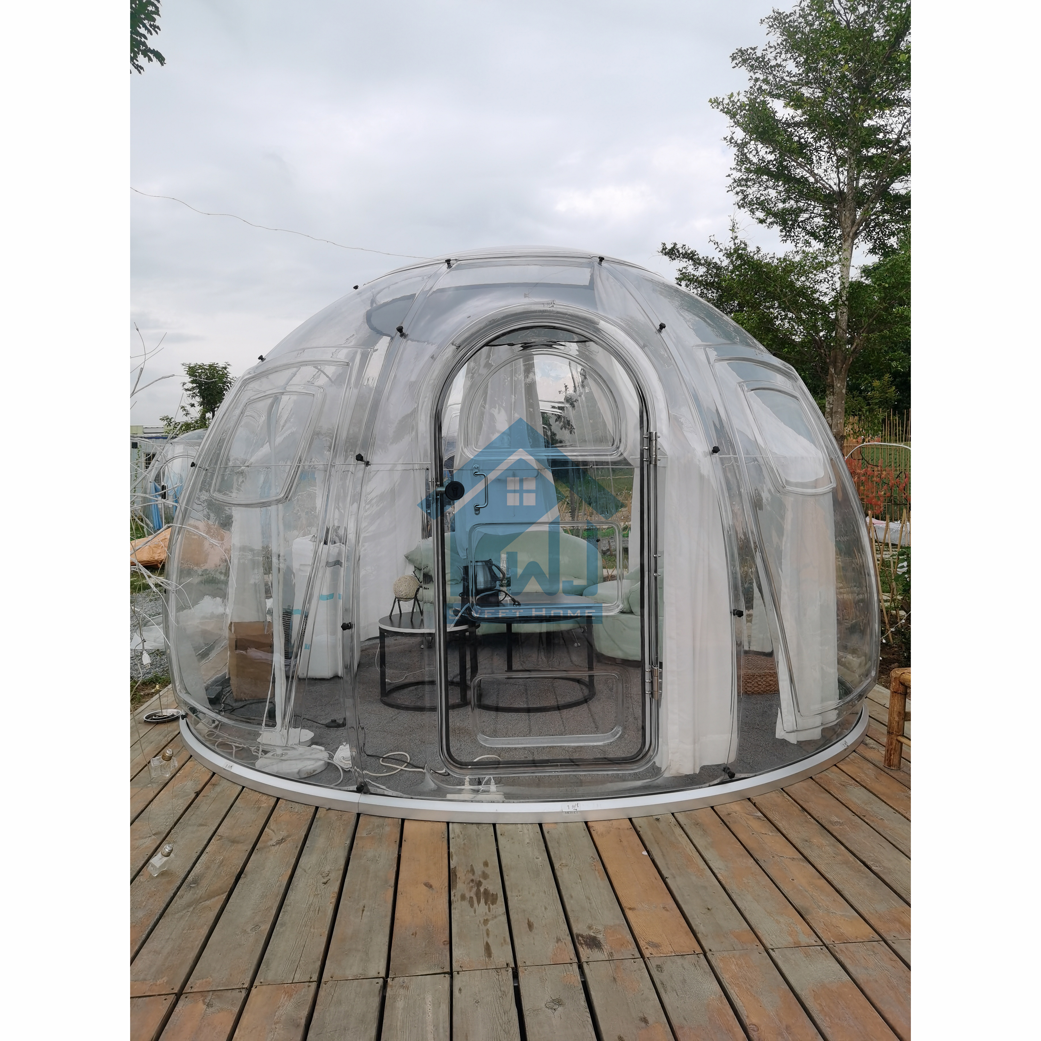 Inflatable Transparent Dome House Star Room Outdoor Camping Tent Spherical Arches Arbours Pergolas & Bridge Tourism Holiday