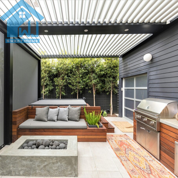 10x12 Louvered Roof Outside Shade Covered Patio Louvered Pergola Price Outdoor Kitchen