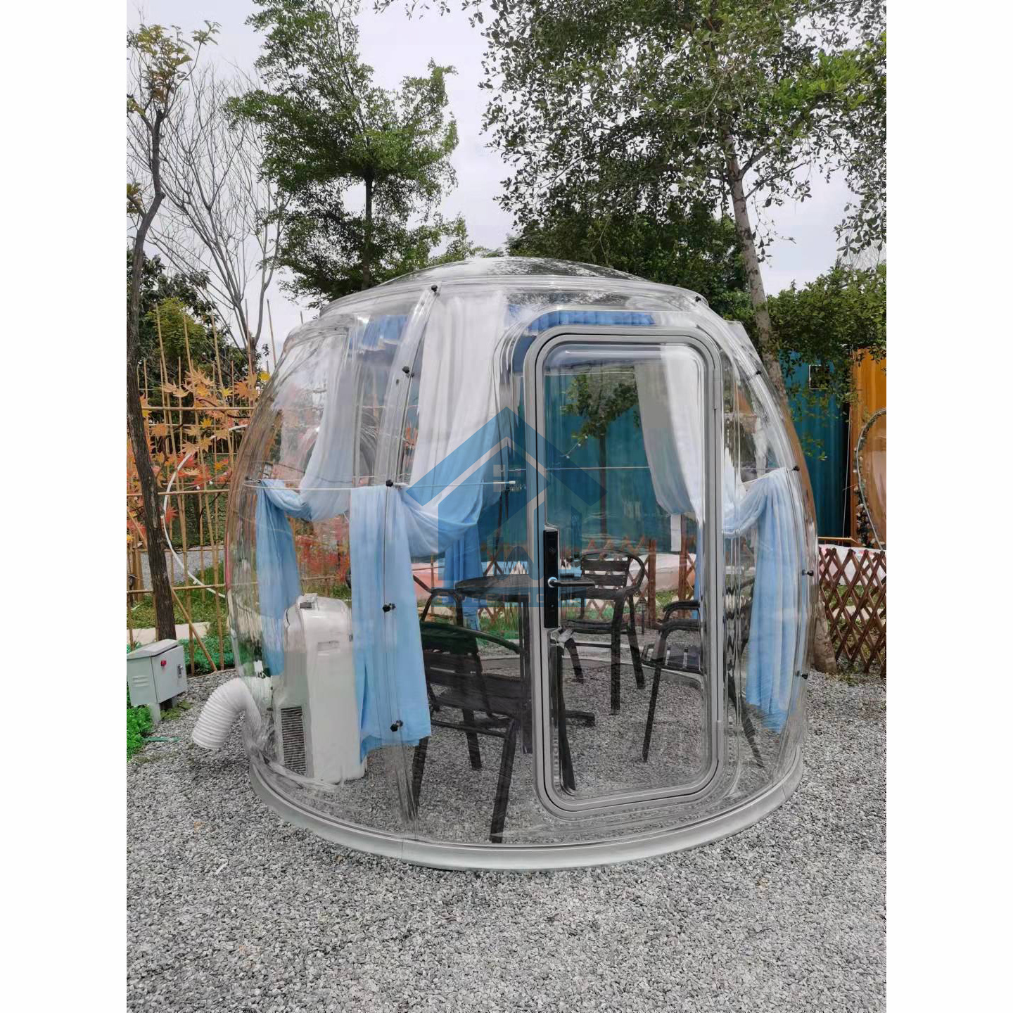 Intelligent Outdoor Rotating Star Prefab Room Waterproof PVC Domes Glamping Geodesic Dome Room House