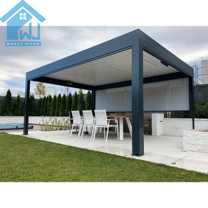 Aluminium Pergola Systems Composite Pergola remote control sun shutter motorized garden gazebo