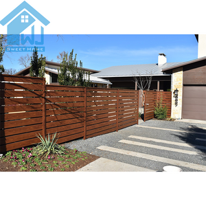 privacy black no dig slat horizontal aluminum fence panels