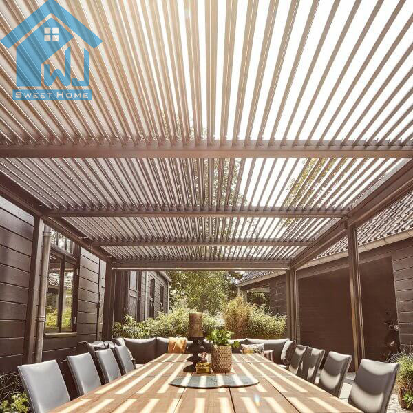 10x12 Louvered Roof Outside Shade Covered Patio Louvered Pergola Price Outdoor Kitchen