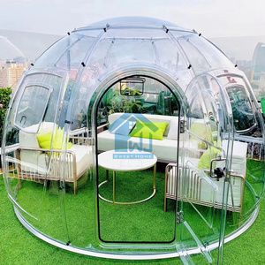 Intelligent Outdoor Rotating Star Prefab Room Waterproof PVC Domes Glamping Geodesic Dome Room House