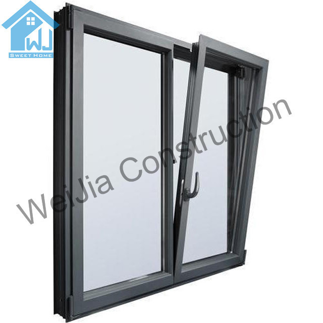 aluminum small horizontal exterior tilt turn window for office building glass window house  window glass